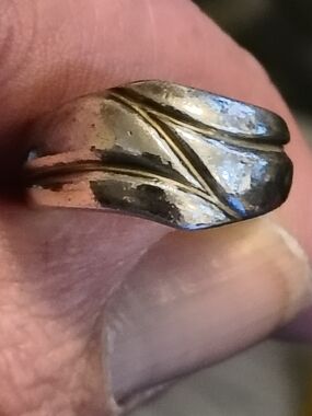 Vintage BOMA Sterling Silver Mondenist Wave Or Z Pattern Ring - Size 5 Signed